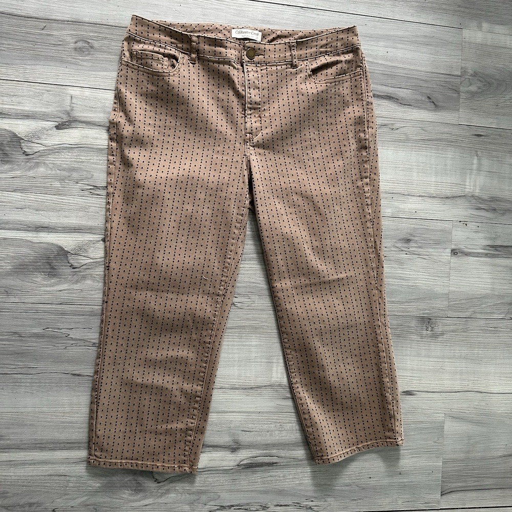 COLDWATER CREEK Natural Fit‎ Pants Size 10 Beige Crop Stretch Comfort Normcore